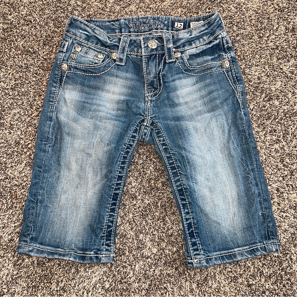Miss Me Kids Blue Denim Capris